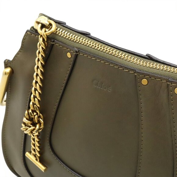 CHLOE Khaki Leather Shoulder Bag - Picture 8 of 10